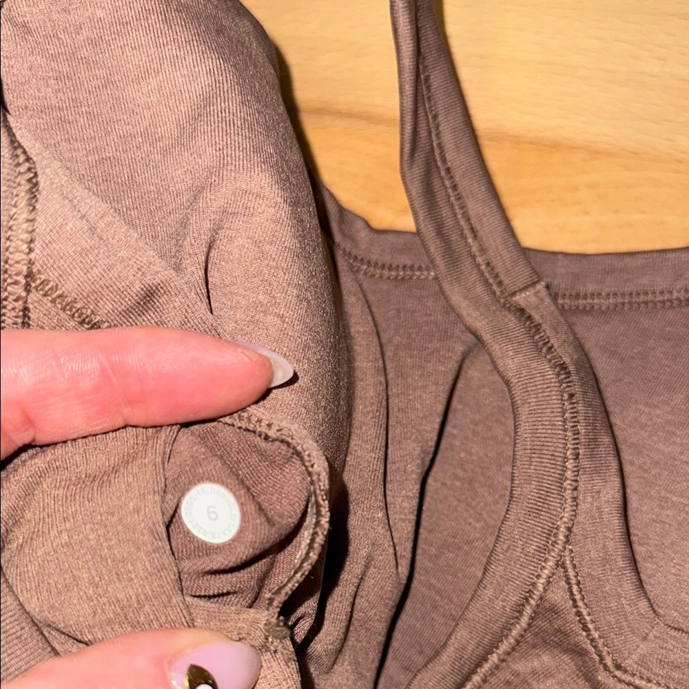 Brown Ribbed Tank Top - Picture 4 of 4